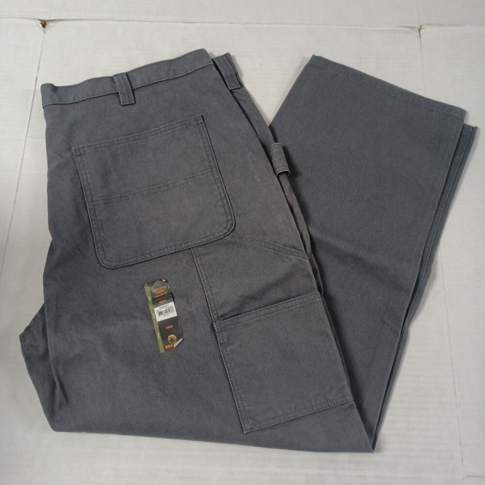 Brahma Work Carpenter Pants Mens Size 42x32 Gray Relaxed Fit